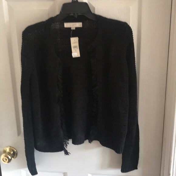 Loft Medium Petite NWT black long sleeve sweater. - Picture 1 of 4
